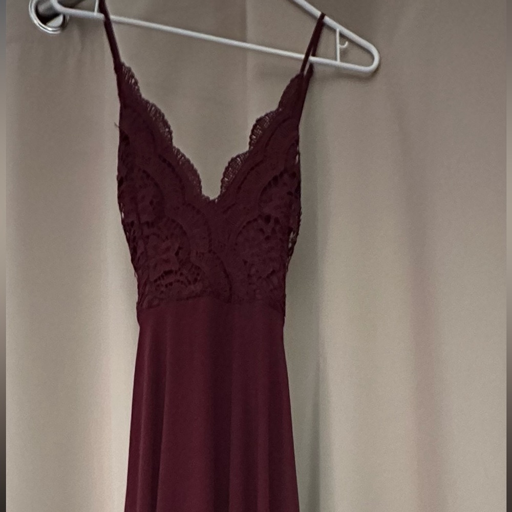 Lulu's Red Maxi A-Line Cocktail Dress